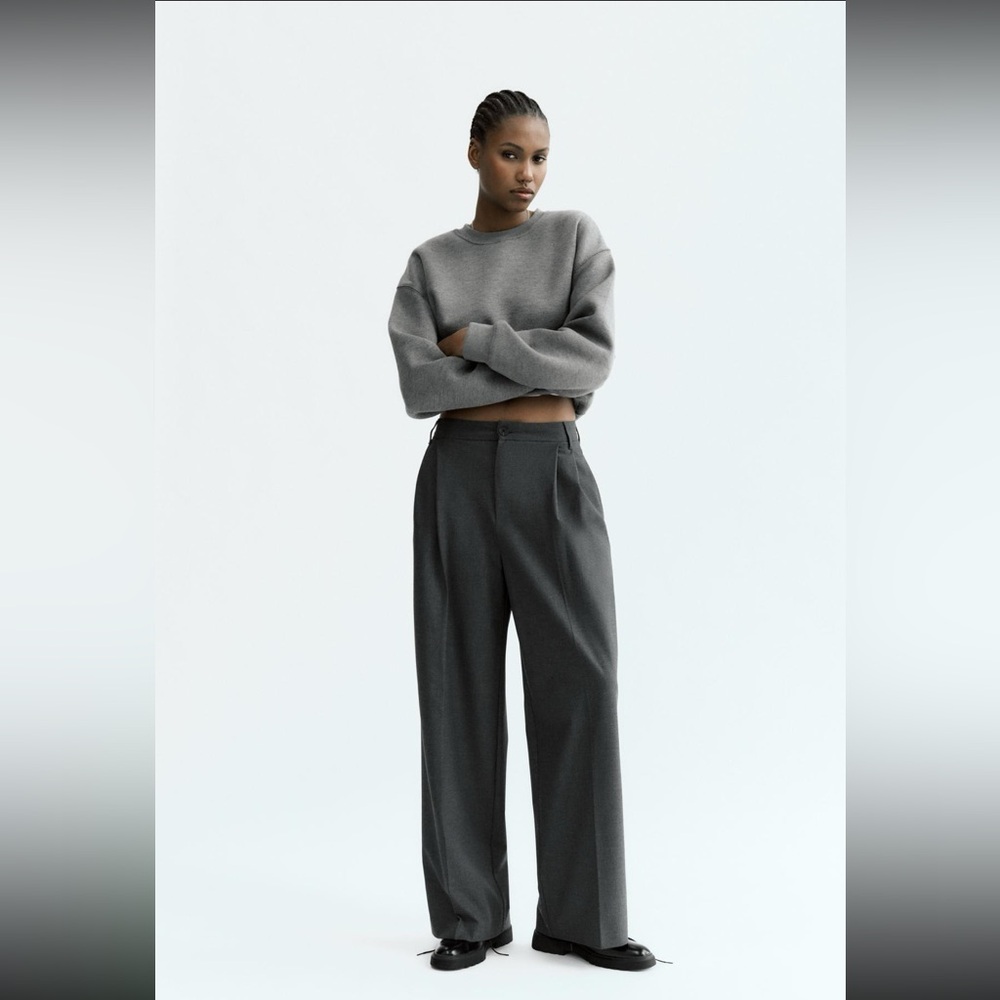 FULL-LENGTH PLEATED PANTS